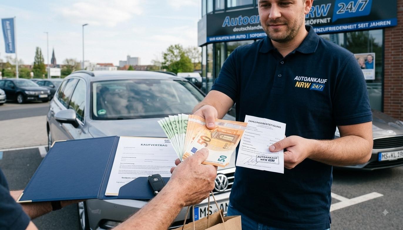 Sofortige Auszahlung direkt beim Kunden – Autoankauf NRW 24/7
