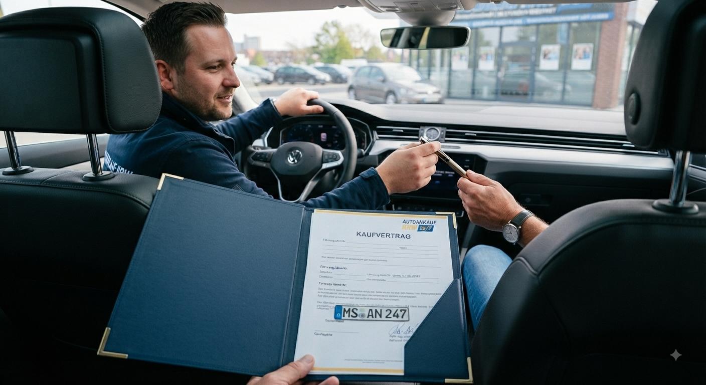 Vertragsabschluss bequem im Fahrzeug – Autoankauf NRW 24/7