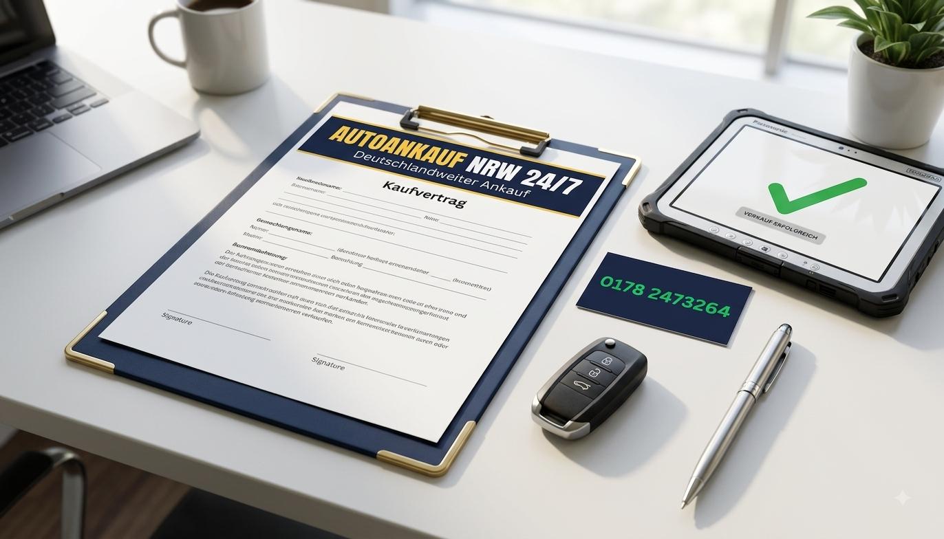 Rechtssicherer Kaufvertrag inklusive Abmeldung – Autoankauf NRW 24/7